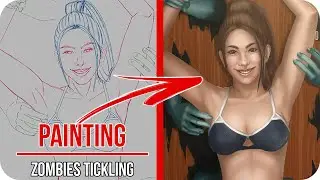 Zombies Tickling - Steps Digital Painting Tutorial