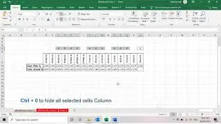 Hiding Multiple Columns & Rows in Excel