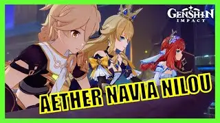 Traveler, Nilou and Navia Activate the Stars of the Metropole - Genshin Impact