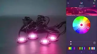 MICTUNING C1 RGBW ROCK LIGHT APP operation