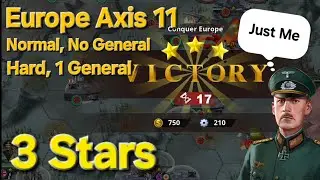 Europe Axis Level 11 Hard and Normal --- World Conqueror 4 Scenario 🌎