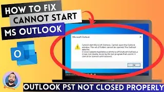 How to fix Cannot start Microsoft Outlook | It cannot be opened until repaired