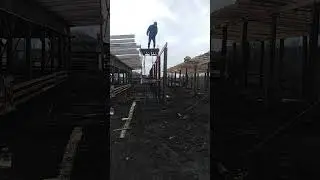 Двухскатный навес. Продолжение.