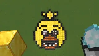 Chica FNAF Pixel Art in Minecraft