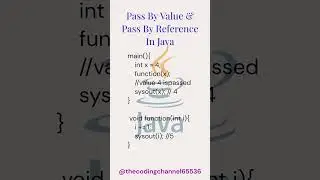 Pass By Value Or Pass By Reference | Java 