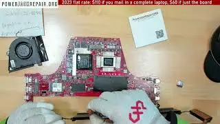 How to fix repair a broken power jack on Asus GA401I GA401L ROG laptop charge port no power