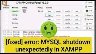 how to Fix Error MySQL Shutdown Unexpectedly In XAMPP-solved all versions 2022