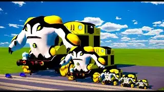 Big & Small Resizable Monster Thomas Train Vs Thomas Train  BeamNG drive