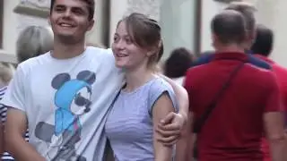 город Львов.  Лето. Самые красивые девушки Украины