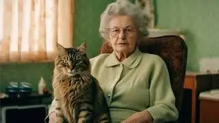 Old lady Inducing a cat- Comedy created by a human (me) NOT AI.