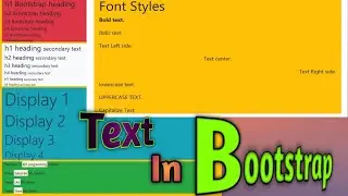 How to use Bootstrap classes for text and header | design your text using bootstrap with example....