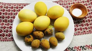 Как покрасить яйца 🥚 куркумой в домашних условиях