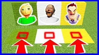 Nevyber si ŠPATNOU díru!! | (Ahoj Sousede, Babička GRANNY, Baldi)