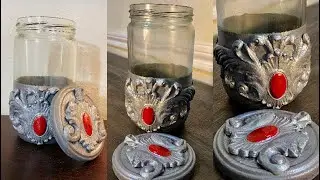 DIY recycled glass jar crafts | best out of waste |recycling glass jar ideas