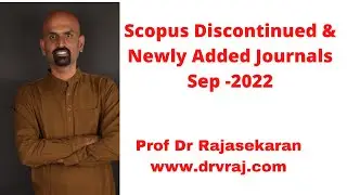 Scopus discontinued & Newly Added Journals - Sep 2022 