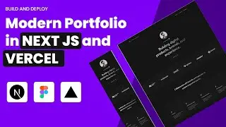 Deploy your modern portfolio with NEXT JS and VERCEL || 