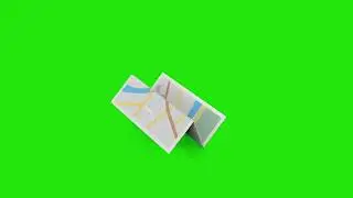 Chicago to Orlando 3D Flight Animation with Airplane, Map, and Green Screen