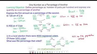 Writing One Number as a Percentage of Another