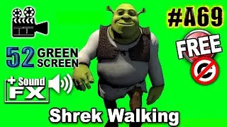 shrek walking Green Screen 3D
