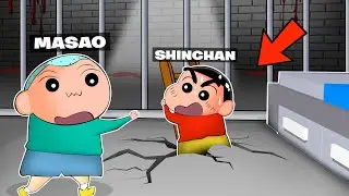 Shinchan Tries To Escape From A Maximum Security Prison 😱 | Roblox Prison Escape Obby | Funny Game 😂