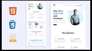 Responsive Portfolio Website using HTML and CSS | Responsive website design tutorial