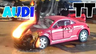 AUDI TT полное уничтожение / Машина горит / Поджог машинки в масштабе