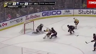 Sidney Crosby Scores Insane One-Handed Backhand Goal vs Sabres