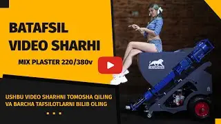 Gips stantsiyasi Video sharhi Mix Plaster 220 380v gips mashinasi.