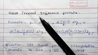 Gauss forward interpolation method