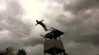 Dominik Sky - Insane Backflip From a Watchtower 7m (23 feet) (HD)