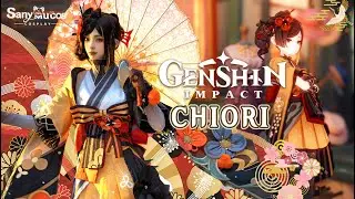 【SanyMuCos】Genshin Impact Chiori Cosplay Costume Premium Edition Detail Show