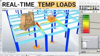 Moving temporary loads in real-time. Plant and storage temp loading structural analysis.