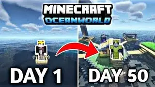 Minecraft 100 Days in Ocean Only World (Part 1). 100 Days Survival in Ocean Only World (HINDI)