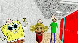 O BALDI ESTÁ DE ANIVERSÁRIO | Bob Esponja no Baldi's Basics Challenge Maps