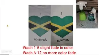 Sublimation 100% cotton with polycrylic & water Part 2 ( 12 wash test)
