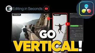 DaVinci Resolve Tutorial | Crop Landscape Video to Vertical Fast