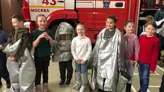 Вика с классом на экскурсии в пожарной части 👩‍🚒🧑‍🚒🚒🚒🚒