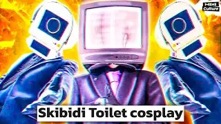 Skibidi Toilet in real life. Skibidi cosplay