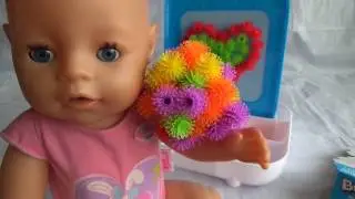 Baby Born Puppe neues buntes Spielzeug Bunchems auspacken | Chiki Puki TV