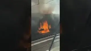 The Muslim riots made it to Switzerland. train set on fire in Zurich#switzerland #muslim #islam