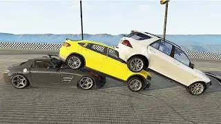 Mercedes VS HİGH RAMP #16 Sports Car Crash / BeamNG Drive