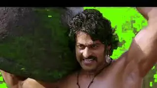 Bahubali scene in green screen