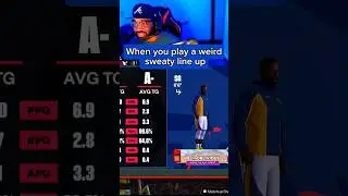 When you play a weird lineup in the Ante Up NBA 2k24 #nba2k