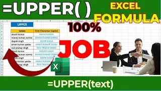How to Use Upper Formula in excel ? | UPPER, LOWER ,MID in Hindi, | Excel Function In Hindi