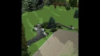 Сухой ручей в ландшафте