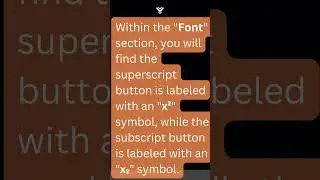 Method 1 - Using the Superscript and Subscript Button