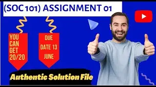 SOC 101 Assignment 1 Solution 2022 /SOC 101 Assignment 1 spring 2022 solution/Assignment 1