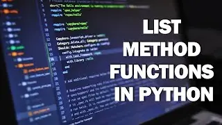 List Method Functions In Python