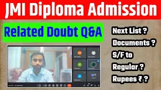 JMI Diploma Engineering Admission Related Doubts