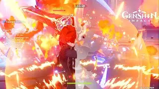 Genshin Impact - Abyssal Moon Spire Unlock Floor 9 Gameplay - Diluc S Tier Showcase